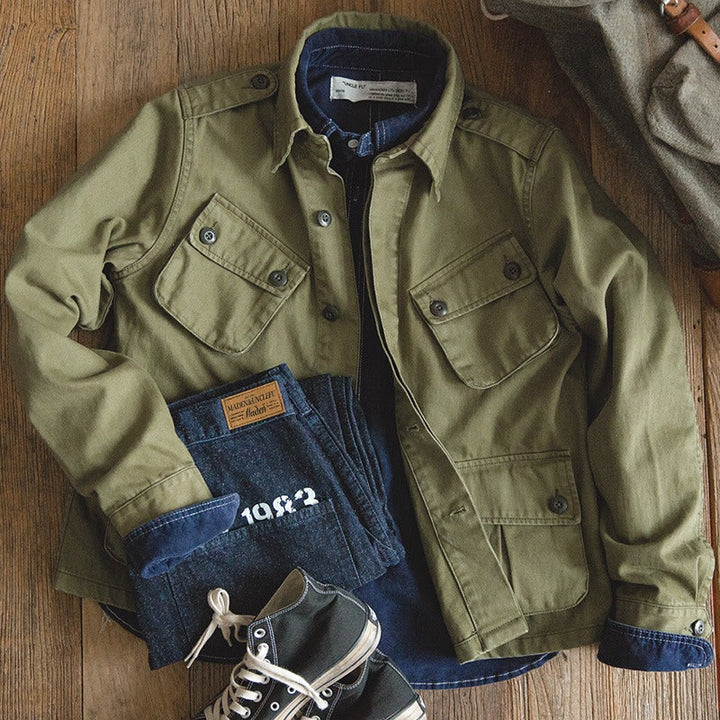 Veste homme style militaire avec poches à rabat - Enrik