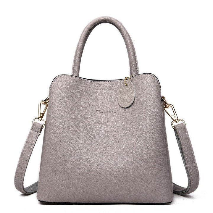 Sac à bandoulière en cuir synthétique texturé pour femme, style structuré - Fabienne