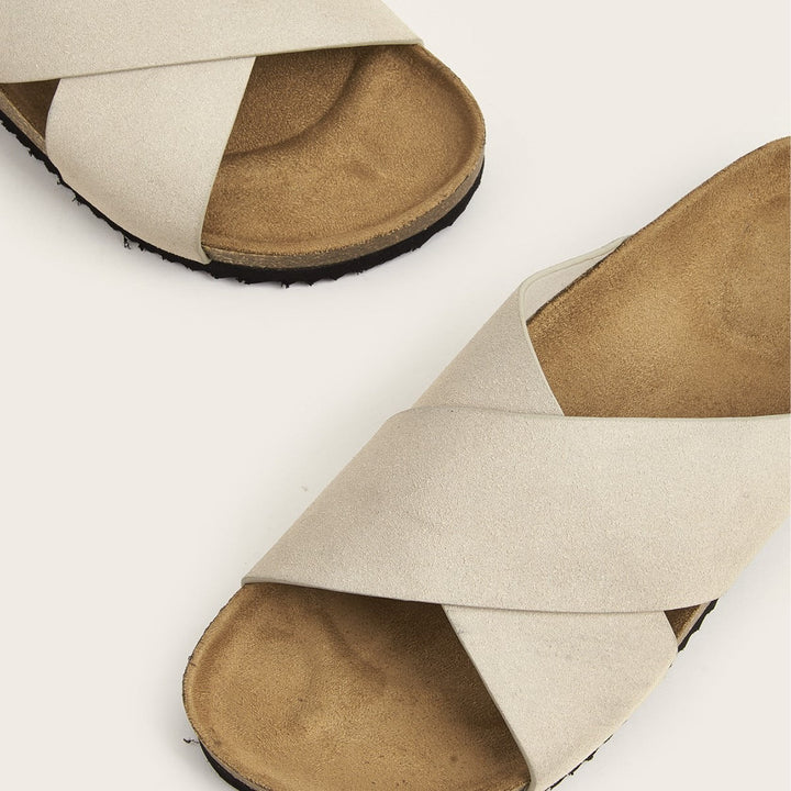 Sandales décontractées à lanières croisées en daim pour hommes - Marquiños