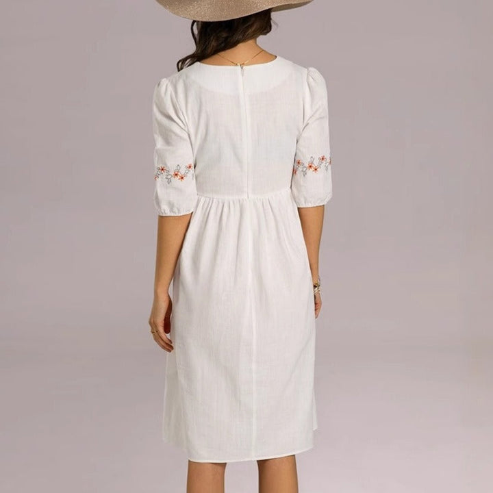 Robe en coton à manches trois-quarts - Carmona