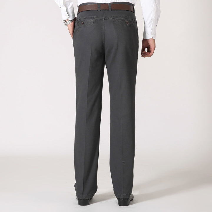 Pantalon habillé en coton coupe droite pour hommes - David