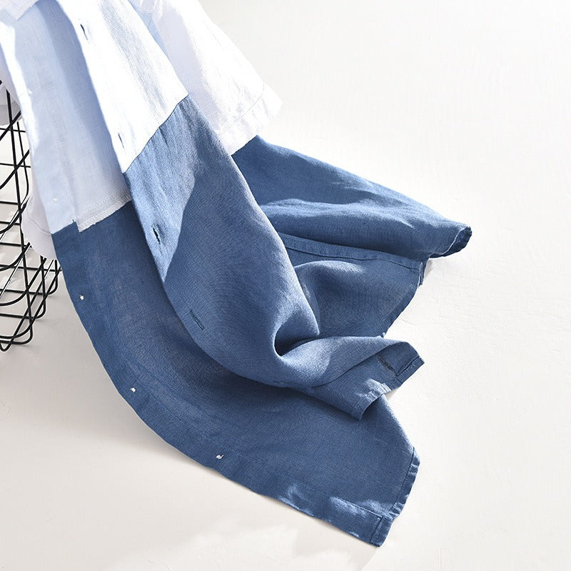 Chemise à manches courtes en coton coloré pour hommes - Sjoerd