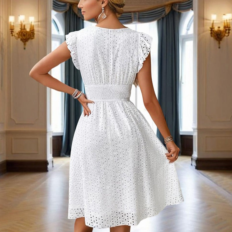 Robe midi en dentelle pour femmes - Lorena