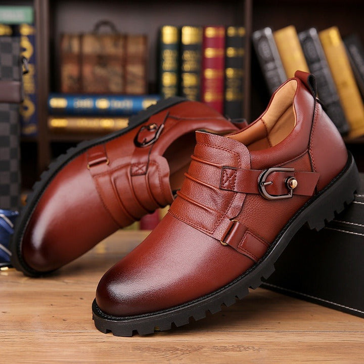 Chaussures élégantes en cuir synthétique pour hommes avec boucle latérale - Octavio