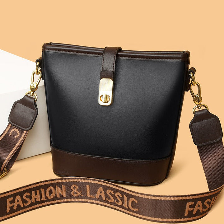 Sac à bandoulière à effet de cuir pour femmes avec un design structuré de type seau - Mireia