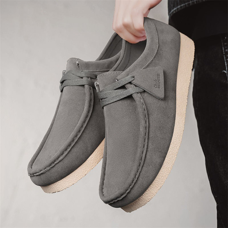 Chaussures casual en daim pour homme avec semelle en crêpe style mocassin - Laurent