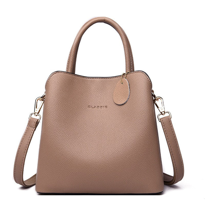 Sac à bandoulière en cuir synthétique texturé pour femme, style structuré - Fabienne