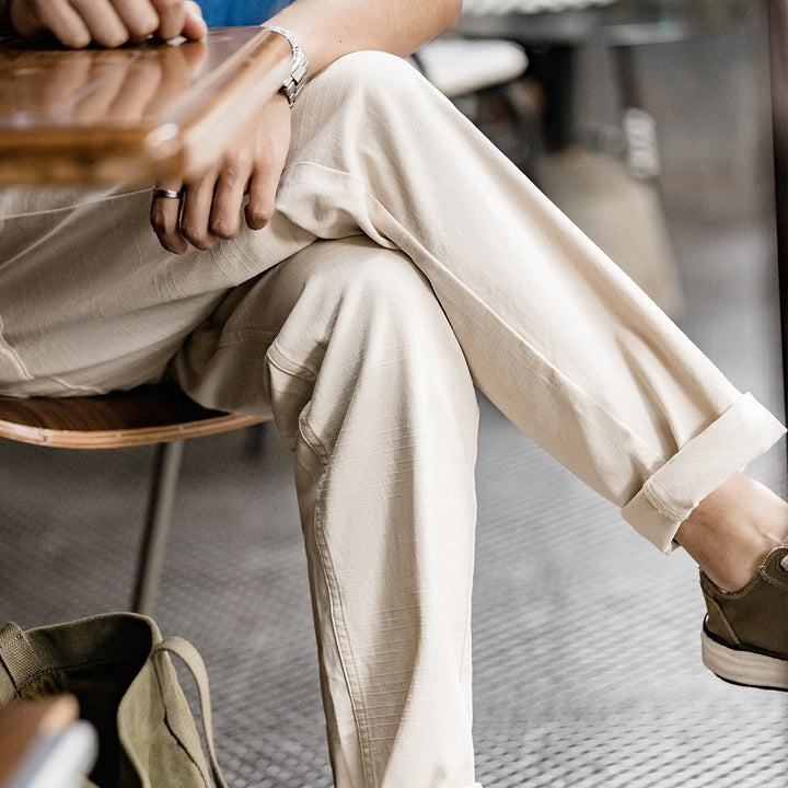 Pantalon décontracté en coton pour hommes avec cordon de serrage - Hilario