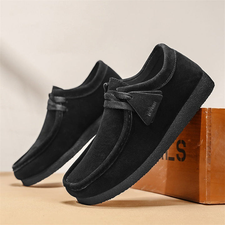Chaussures casual en daim pour homme avec semelle en crêpe style mocassin - Laurent