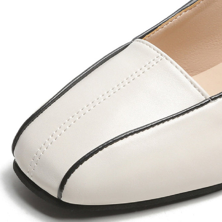 Chaussures à talons bas pour femmes Design minimaliste - Céleste