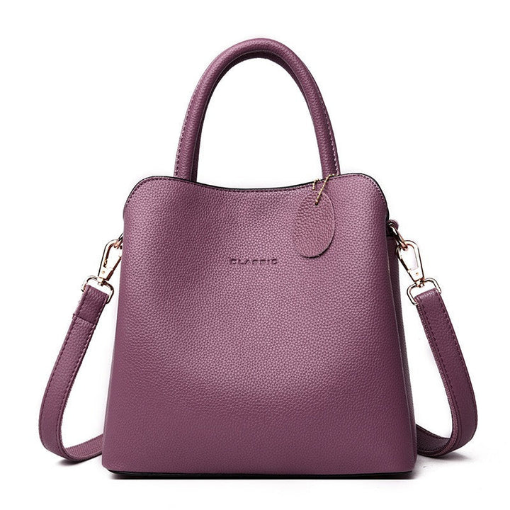 Sac à bandoulière en cuir synthétique texturé pour femme, style structuré - Fabienne