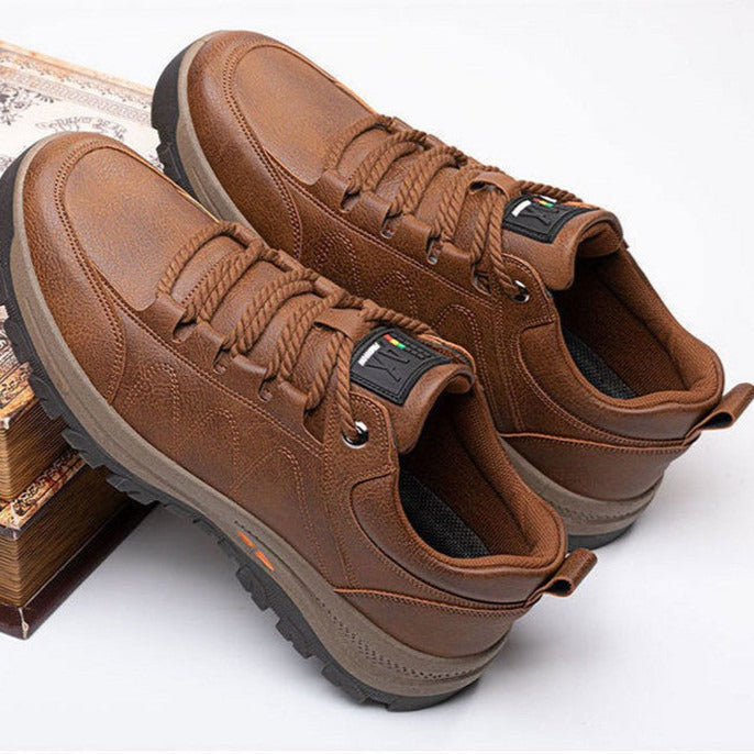 Chaussures de randonnée pour hommes en cuir synthétique avec semelle robuste - Michael