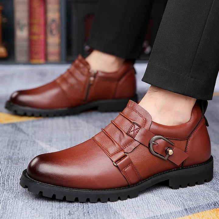 Chaussures élégantes en cuir synthétique pour hommes avec boucle latérale - Octavio