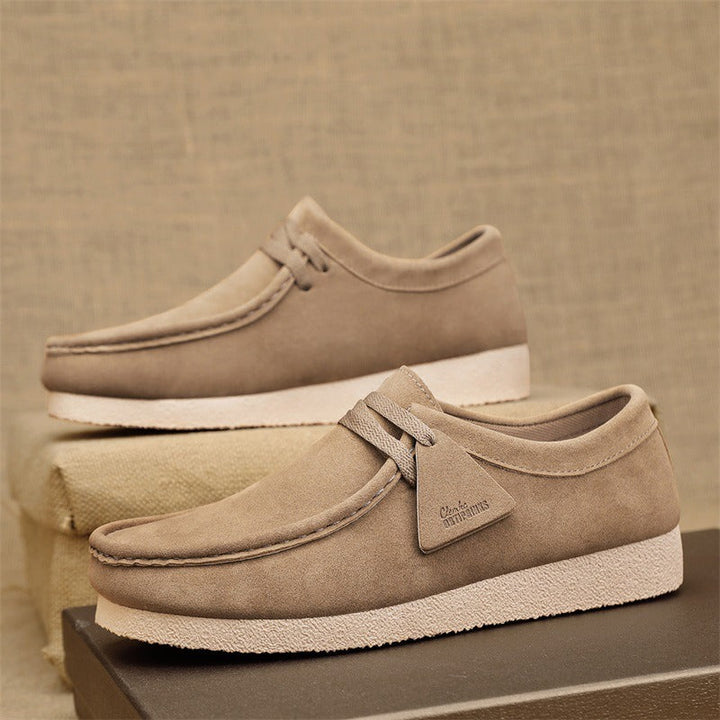 Chaussures casual en daim pour homme avec semelle en crêpe style mocassin - Laurent