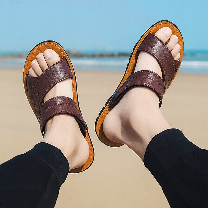 Sandales homme en cuir synthétique style décontracté - Bruno