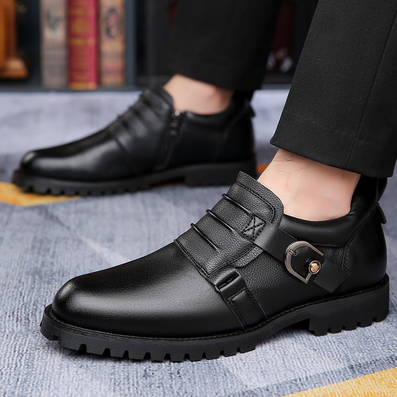 Chaussures élégantes en cuir synthétique pour hommes avec boucle latérale - Octavio
