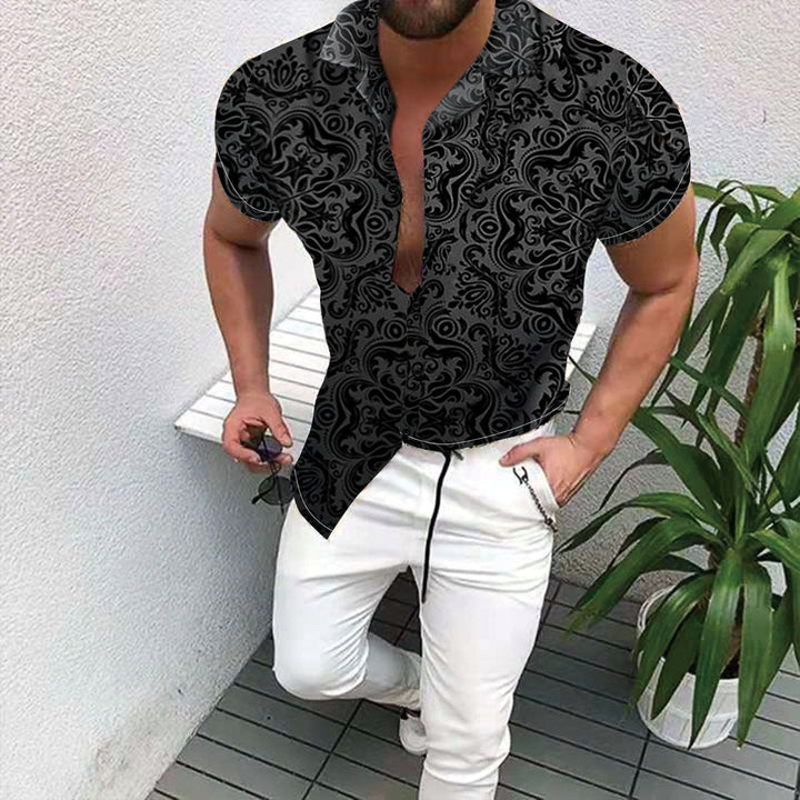 Ensemble d'été pour hommes, imprimé floral, style décontracté - Bruno