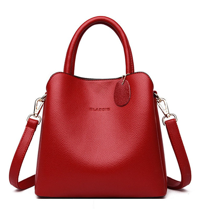 Sac à bandoulière en cuir synthétique texturé pour femme, style structuré - Fabienne
