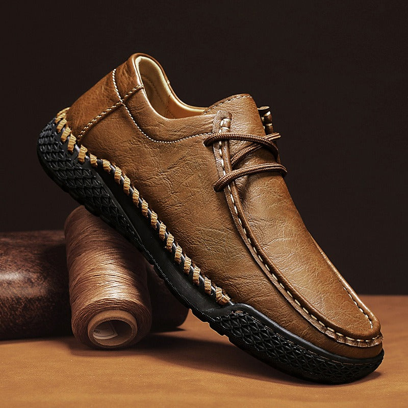 Chaussures décontractées pour homme en cuir synthétique avec couture artisanale - Ernesto