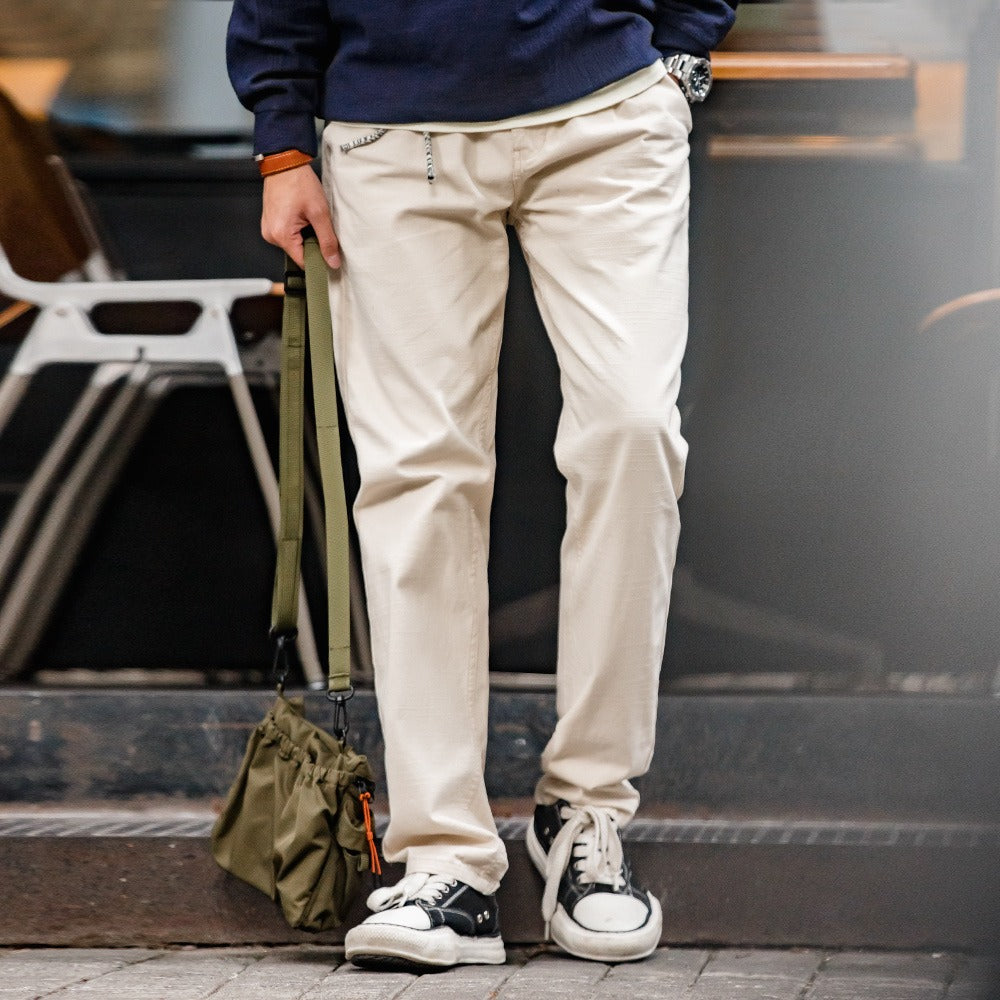 Pantalon décontracté en coton pour hommes avec cordon de serrage - Hilario
