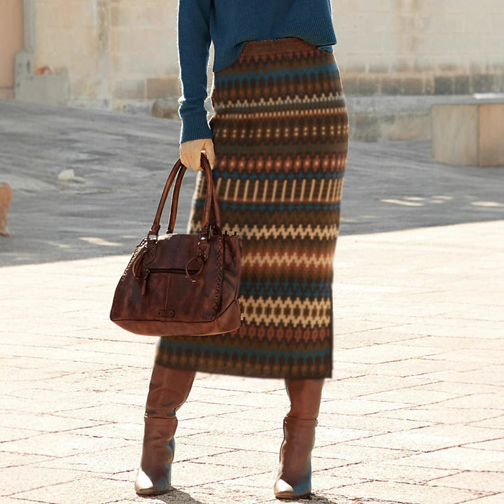 Jupe midi imprimée pour femme - Malvien