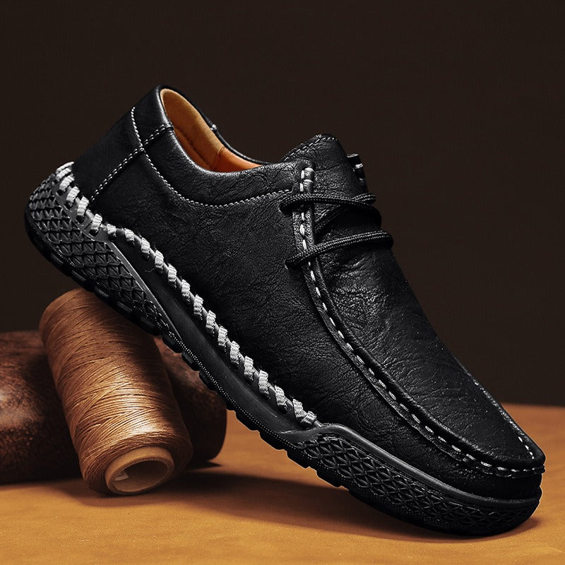 Chaussures décontractées pour homme en cuir synthétique avec couture artisanale - Ernesto