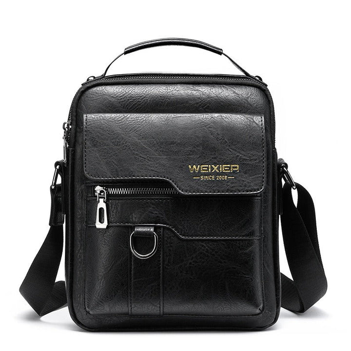 Sac à bandoulière vertical en cuir synthétique pour homme - Laurent