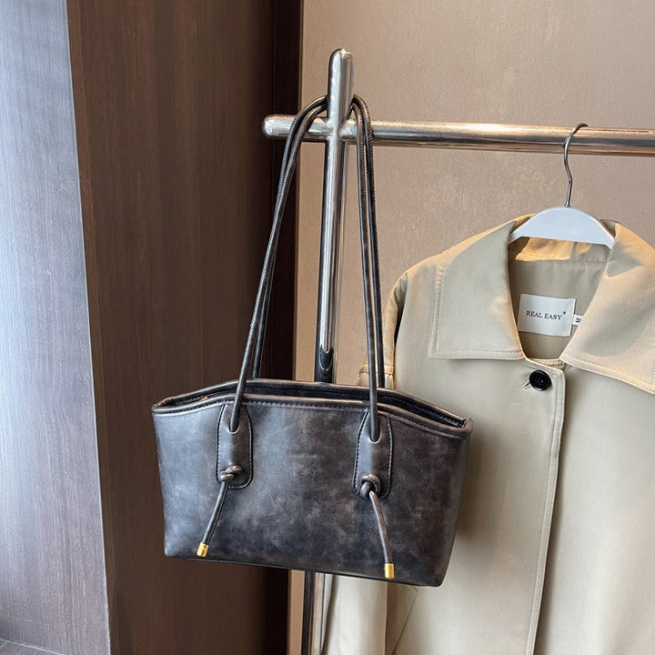 Sac à bandoulière en cuir synthétique pour femme de style structuré - Mireia