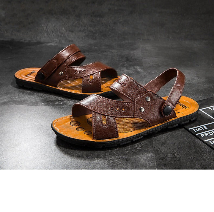 Sandales homme en cuir synthétique style décontracté - Bruno
