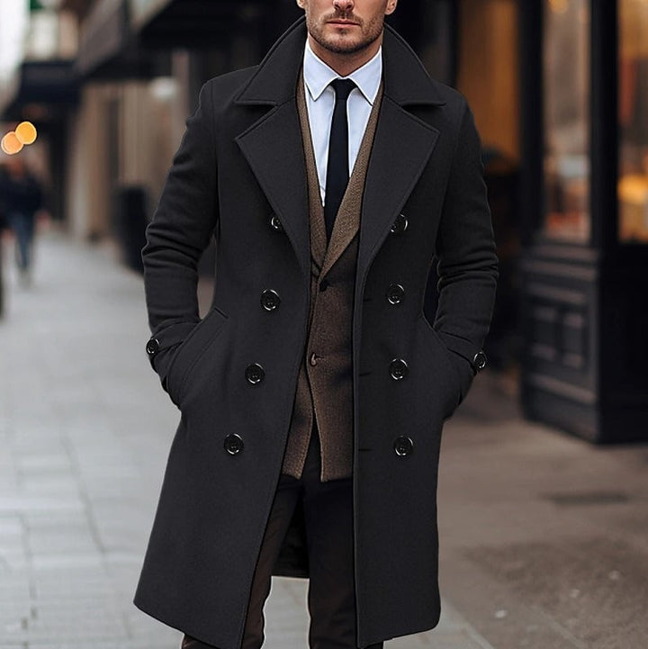 Manteau croisé élégant en laine pour hommes - Russell