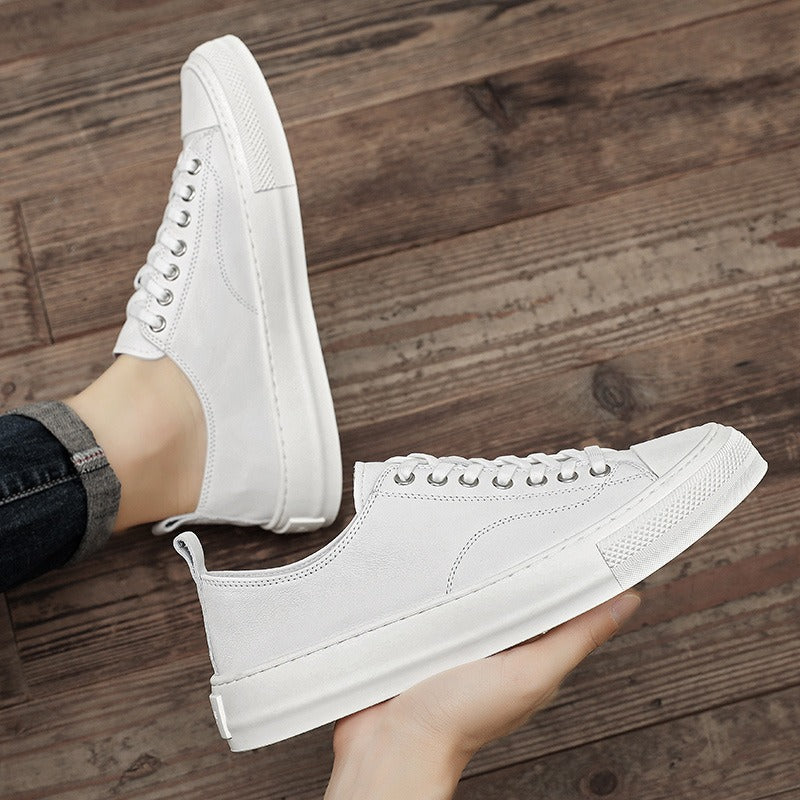 Baskets homme en cuir synthétique blanc style urbain - Yago