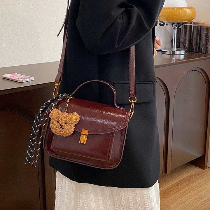 Sac à bandoulière en cuir synthétique pour femme design structuré - Manon