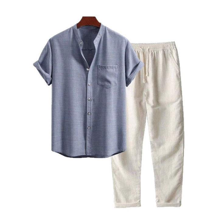 Ensemble chemise et pantalon droit en lin pour homme - Mauro