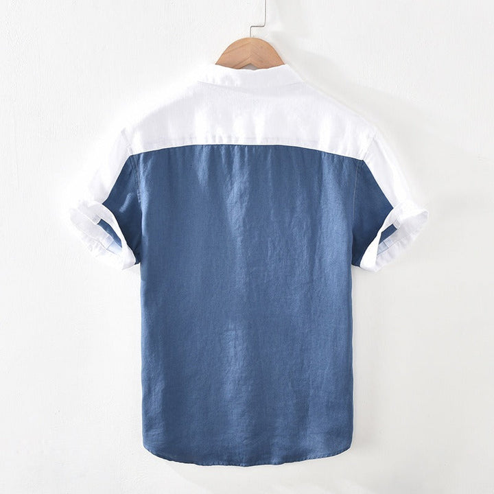 Chemise à manches courtes en coton coloré pour hommes - Sjoerd