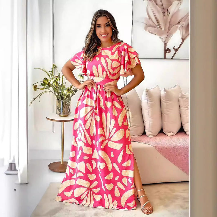 Robe longue à épaules dénudées femme - Adara