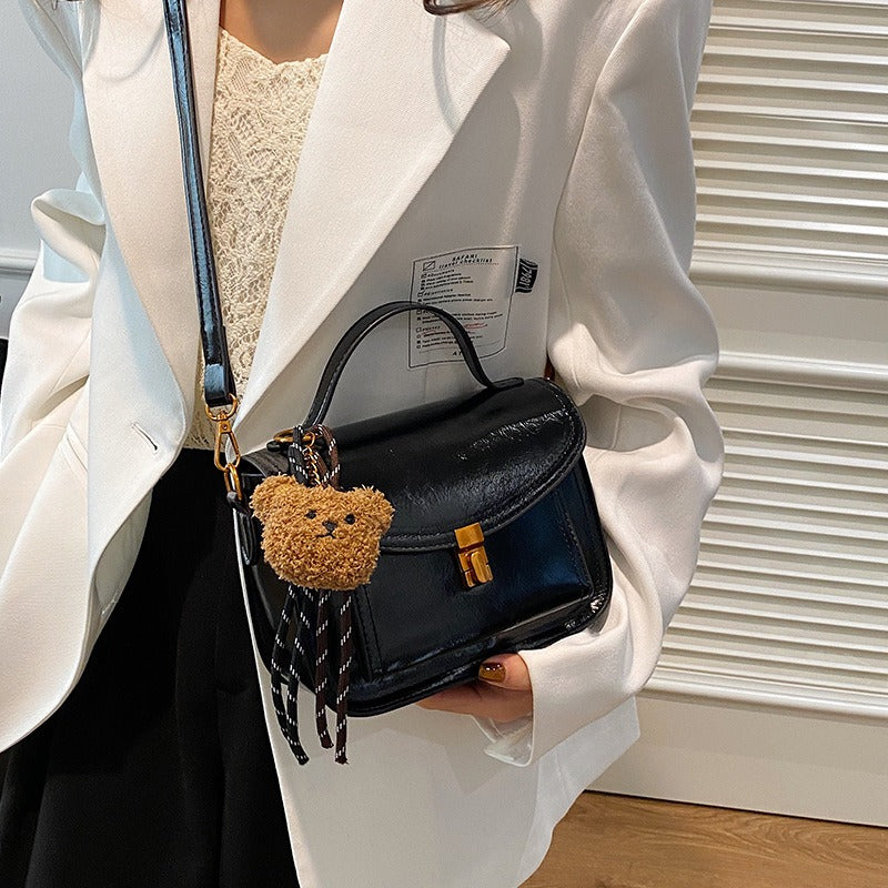 Sac à bandoulière en cuir synthétique pour femme design structuré - Manon