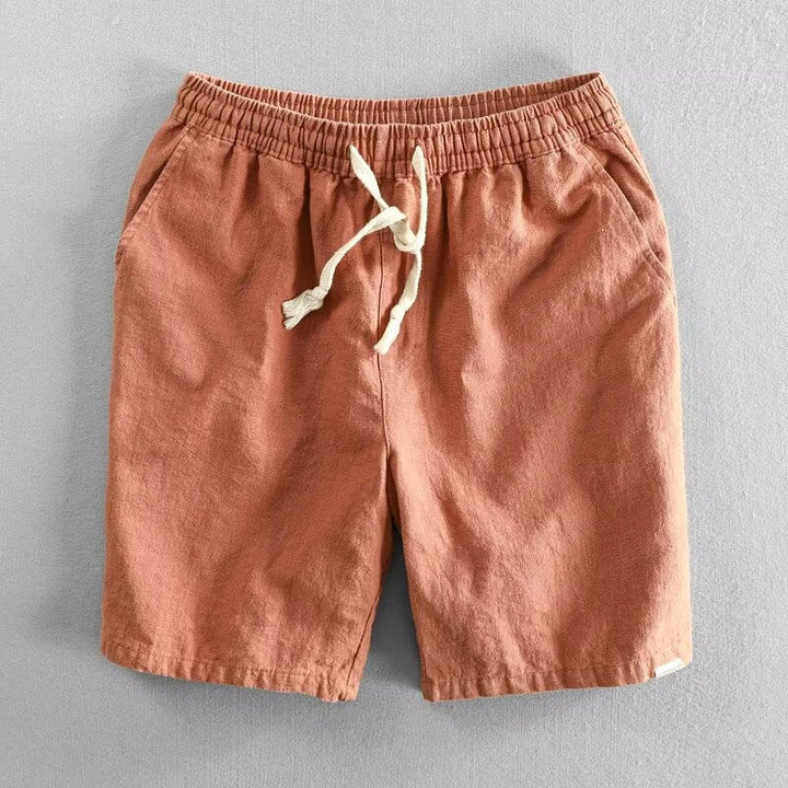 Short à cordon de serrage en lin, coupe ample, pour hommes - Tobias