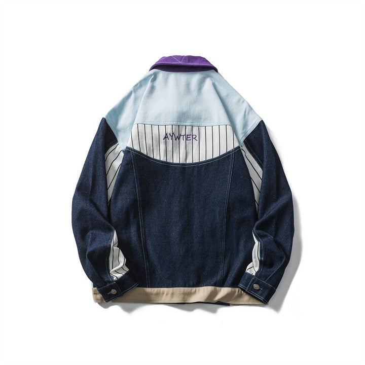 Veste homme patchwork denim multipoches design moderne - Keiro