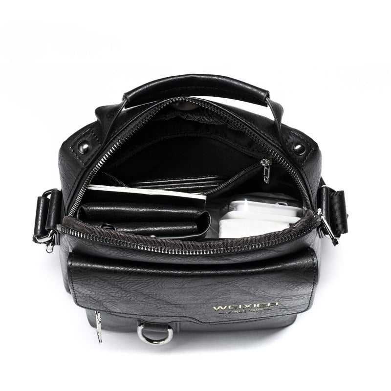 Sac à bandoulière vertical en cuir synthétique pour homme - Laurent