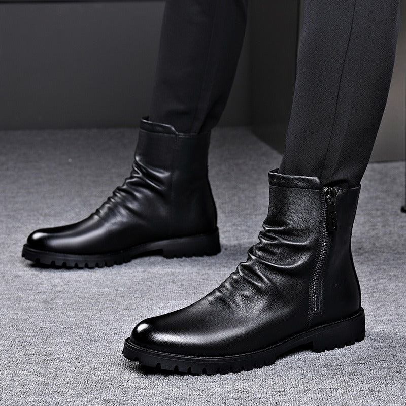 Bottines en cuir pour hommes - Larenzo