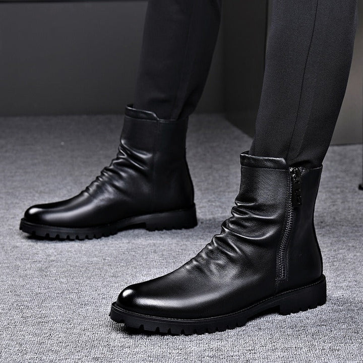 Bottines en cuir pour hommes - Larenzo