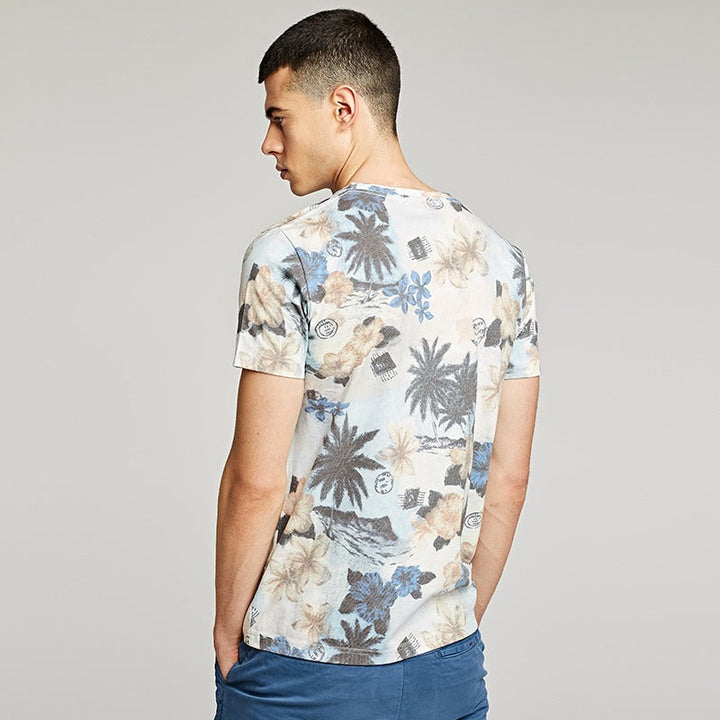 T-shirt homme à manches courtes, imprimé floral, style décontracté - Mateo