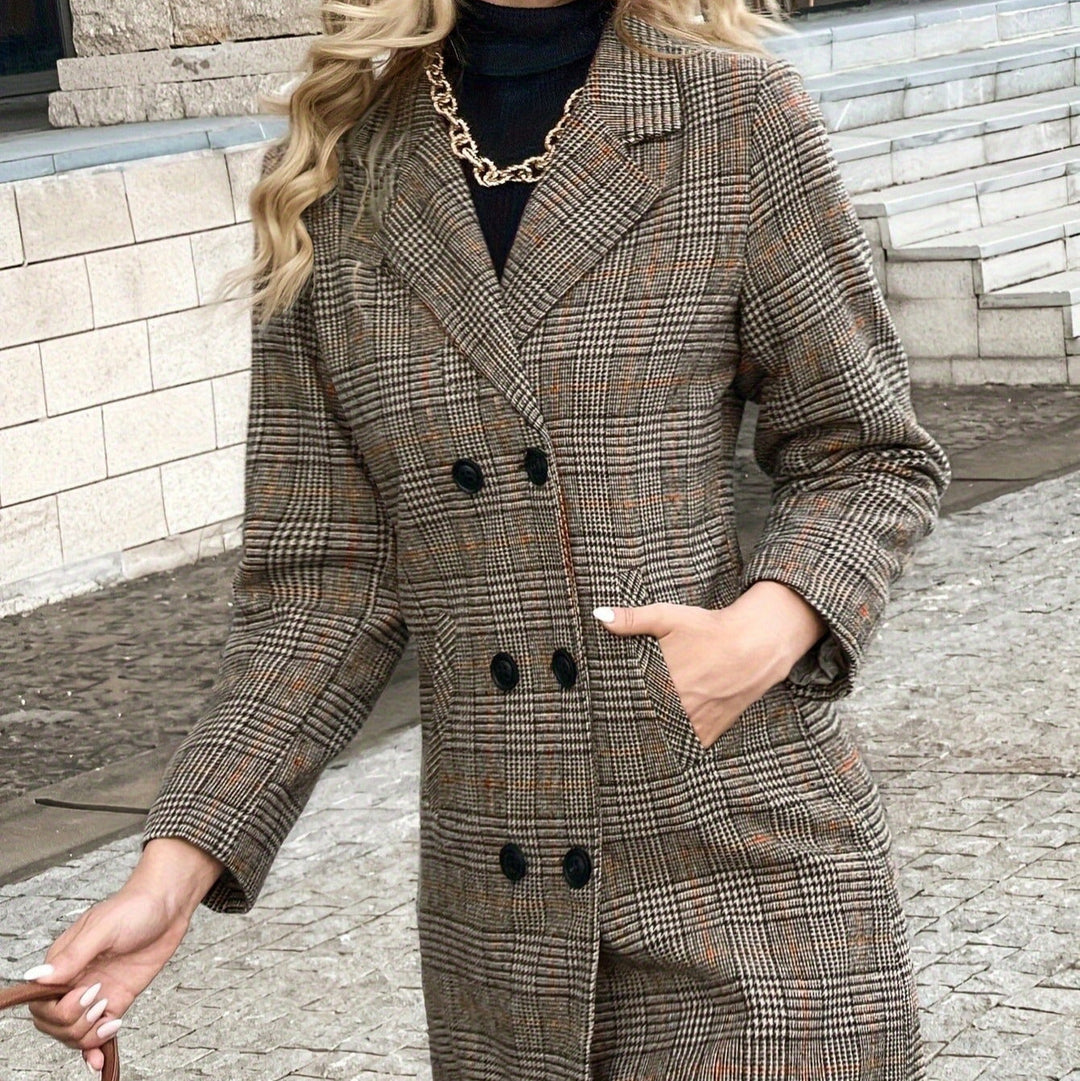 Manteau à carreaux pour femme - Valleria
