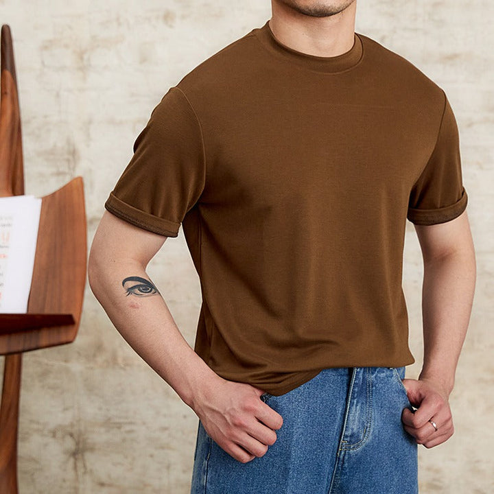 T-shirt homme tissu doux et extensible coupe classique - Elias