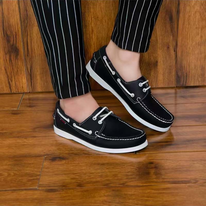 Mocassins décontractés pour hommes avec surpiqûres décoratives de style nautique - Iñaki