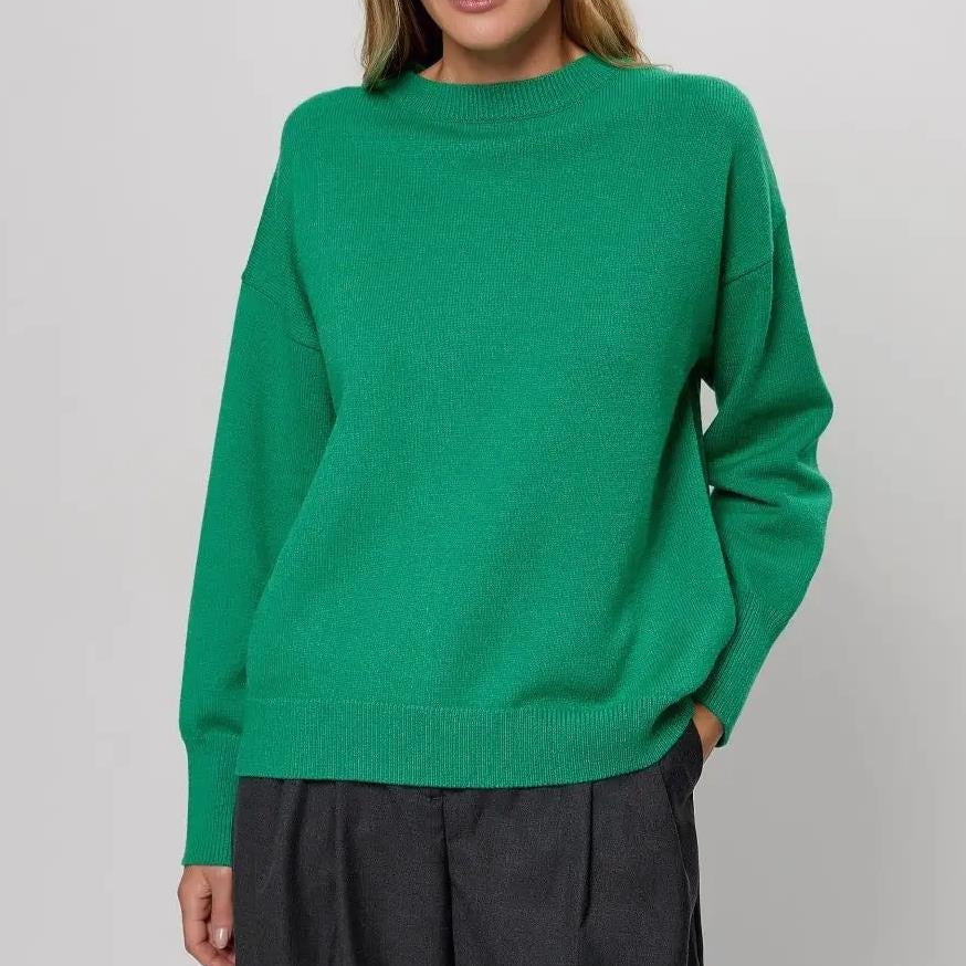 Pull à col rond en maille épaisse - Elva