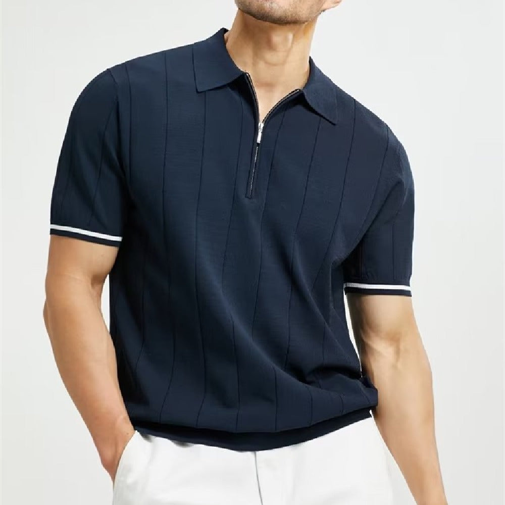 Polo en maille fine pour homme avec col moderne - Marc