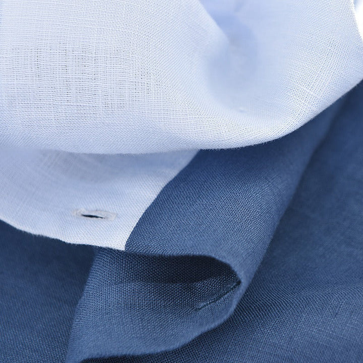Chemise à manches courtes en coton coloré pour hommes - Sjoerd
