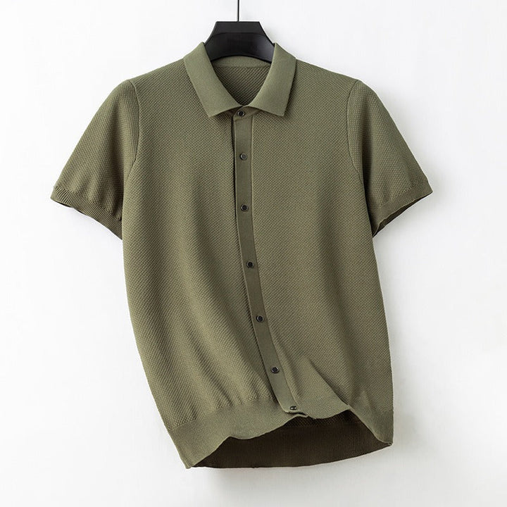 Chemise à manches courtes en maille fine pour hommes - Renzo