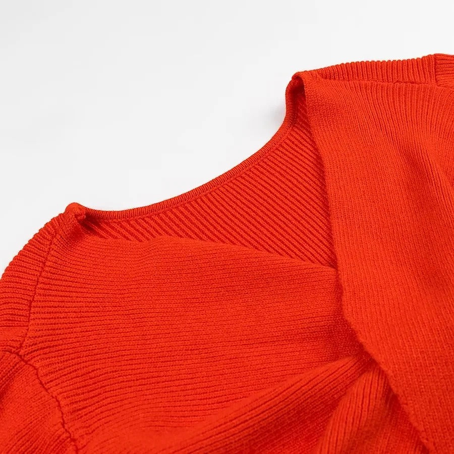 Pull en maille côtelée pour femmes avec design cropped - Alix